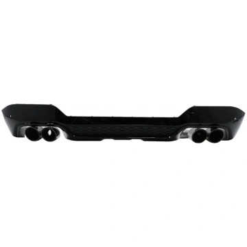 Rear Bumper Valance Diffuser Double Outlet with Ex
