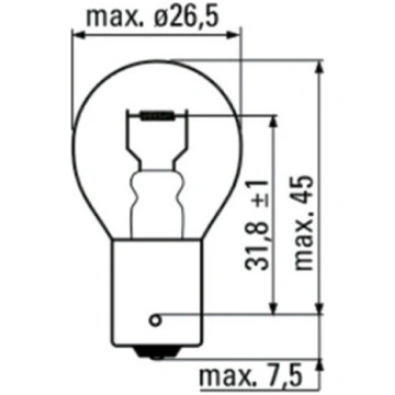 Spuldze OBN 2 POLES 12V 21/5W BAY15D JBM