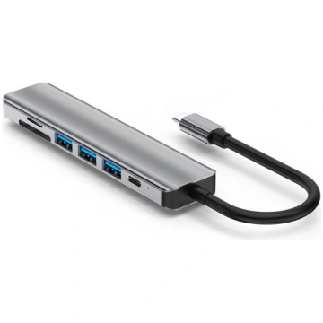 Sadalītājs Hub7in1 USB-C/HDMI/Micro SD Avernus