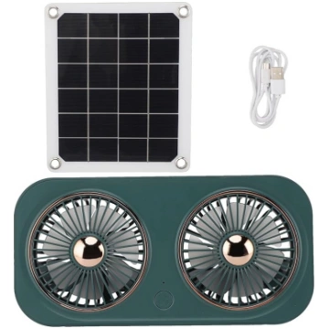 Saules nojumes ventilators, suņu mājas ventilators