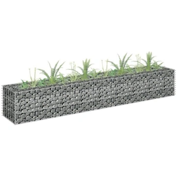 vidaXL gabions, augstā puķu kaste, cinkots tērauds