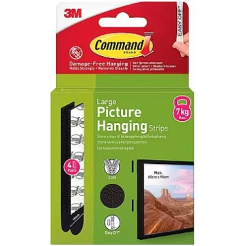 3M Command Strips Large 4pcs, black (7100337186)