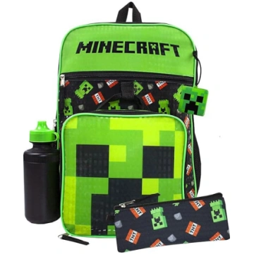 Minecraft Creeper TNT mugursoma 5 pusdienu kārbiņu