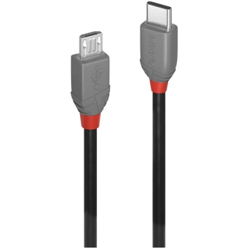 Lindy 2m USB 2.0 Type C to Micro-B Cable, Anthra L