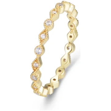 "LUMINOUS HARMONY" SILVER RING - Gold / 5