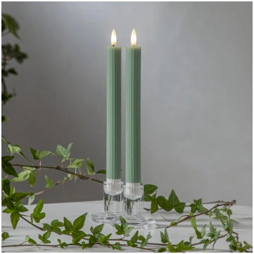 LED svece DINNER GREEN 2GAB (25 cm)