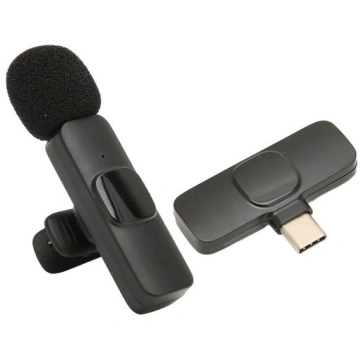 Mikrofoni, USB C bezvadu Lavalier mikrofons, mini 