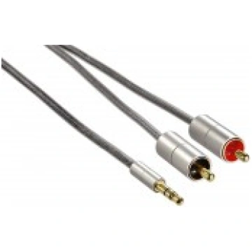 Hama AluLine 3.5mm jack plug, stereo - 2x RCA plug