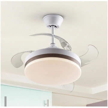 LED griestu ventilators Vento balts/bronzas/dūmu k