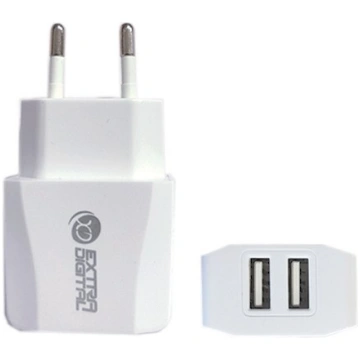 Charger EXTRA DIGITAL 2xUSB: 220V, 2.1A SC230242