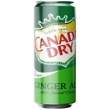 Gāzēts dzēriens CANADA DRY Ginger Ale, bundžā, ar 