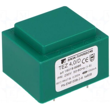 Transformer: encapsulated | 4VA | 230VAC | 18V | 2