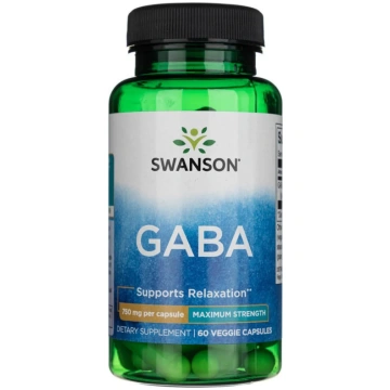 Swanson SWANSON GABA maksimālā stipruma 750 mg – 6