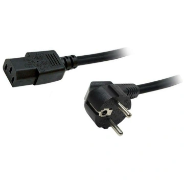 Cable; CEE 7/7 (E/F) plug angled,IEC C13 female; 1