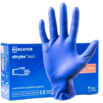 Aizsargcimdi nitrila Nitrylex Basic, XL izmērs, 10