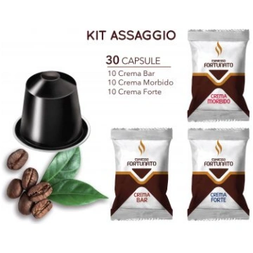Kit assaggio 30 capsule espresso fortunato compati