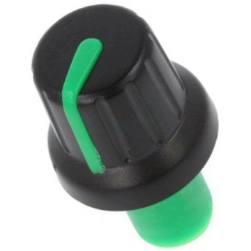 Knob; with pointer; ABS; Øshaft: 6mm; Ø15.8x13.8mm