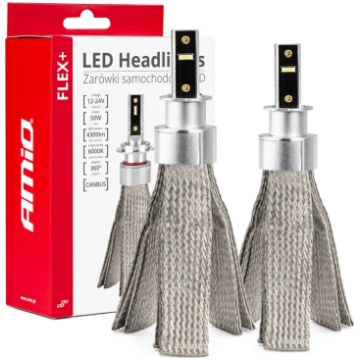LED auto spuldzes amio flex+ h3 canbus 6000k 12v 2