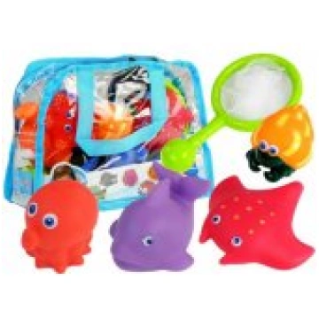 LEAN Toys Aquatic Animals Set for Bathing + Strain