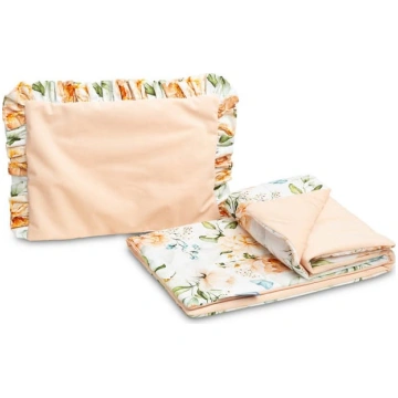 Sensillo VELVET TROLLEY SET WITH FLOUNCE PEONY PEA
