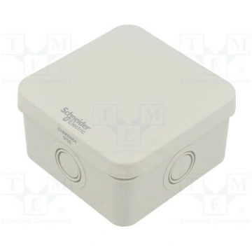 Enclosure: junction box; X: 89mm; Y: 89mm; Z: 51mm