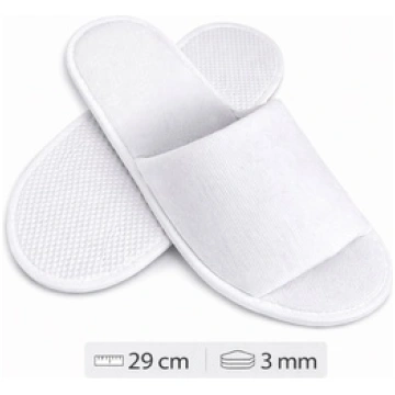 Viesnīcu čības 3mm zole, 29 cm, atvērtas,baltas