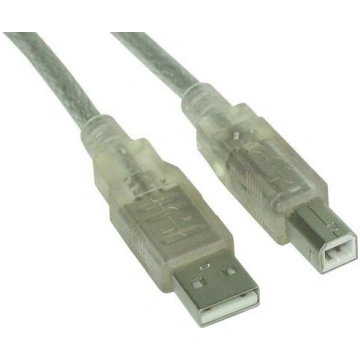 Kabelis Usb Inline Usb-a - Usb-b 3 M Caurspīdīgs (