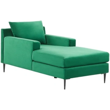 Beliani Szezlong welurowy zielony GUERET! 312480 B