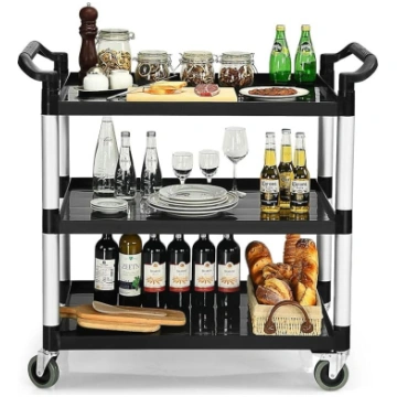 FANTASK Serving Trolley with 3 Shelves, Kitchen Tr
