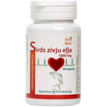 Uztura bagātinātājs Sirds zivju eļļa 1000mg kapsul