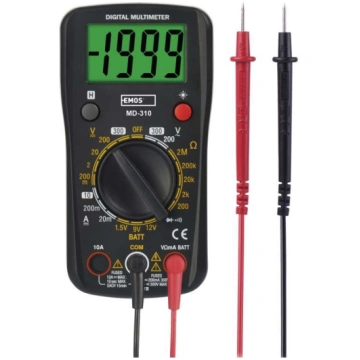 Multimetrs digitāls 3/5 zīmju 1x9V komplektā 200-3