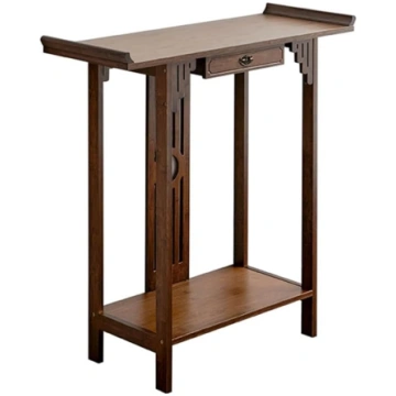 Country Style Wooden Console Table with Drawers, N
