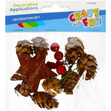 Dabas čiekuri ar piederumiem 14gab - Craft with Fu