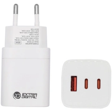 Charger EXTRA DIGITAL GaN 2x USB Type-C, USB Type-