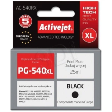 ActiveJet ink AC-540RX Canon PG-540XL Black Active