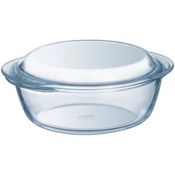 Stikla trauks Pyrex, caurspīdīga krās., 21 cm x 18