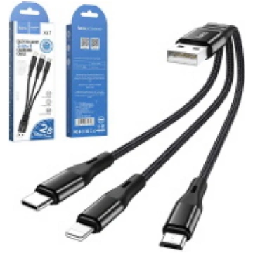 Datu kabelis 3in1 HOCO X47 (microUSB, iPhone light