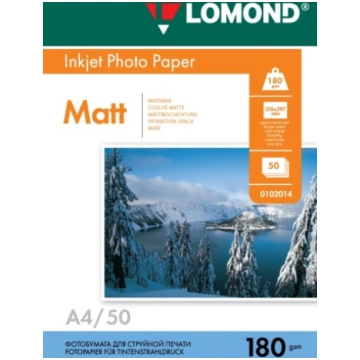 Lomond Photo Inkjet Paper Matte 180 g/m2 A4, 50 sh