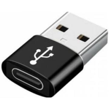 Adapteris Gembird USB AM to Type-C Female Black (A