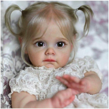 NPK 22in Baby Doll Girl White kleita Reborn Prince
