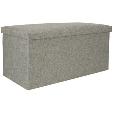 Saliekams pufs ar kasti, 76x38x38 cm, pelēks Konte