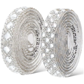 Gogogmee 2 ruļļi pašlīmējošas rhinestone lentes Pl