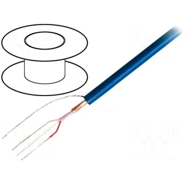 Wire: microphone cable | 2x0,22mm2 | blue | OFC | 