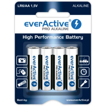 Šarminės AA baterijos everActive Pro Alkaline LR6 