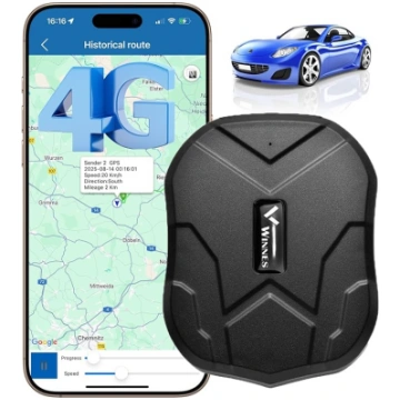 Winnes 4G GPS izsekotājs, integrēta SIM karte, 500