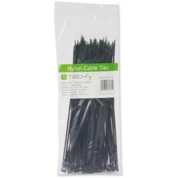 Techly Nylon cable ties 100 x 2.5mm 100pcs black (