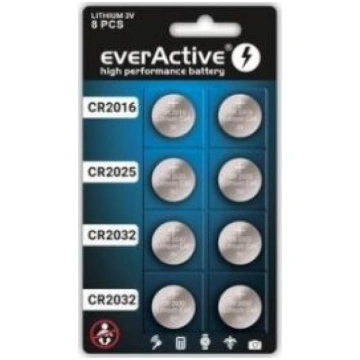 8 lithium battery set everActive 4 x CR2032 2 x CR
