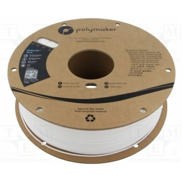 Filament: PLA; 1.75mm; white; 190÷230°C; 1kg; Tabl