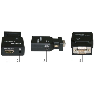Adapteris MicroConnect Converter MC-CONMVGAHM Mini