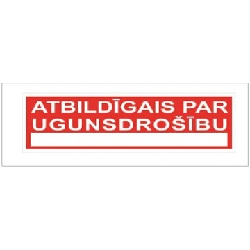Uzlīme ATBILDĪGAIS PAR UGUNSDR. Z038 4750937001743